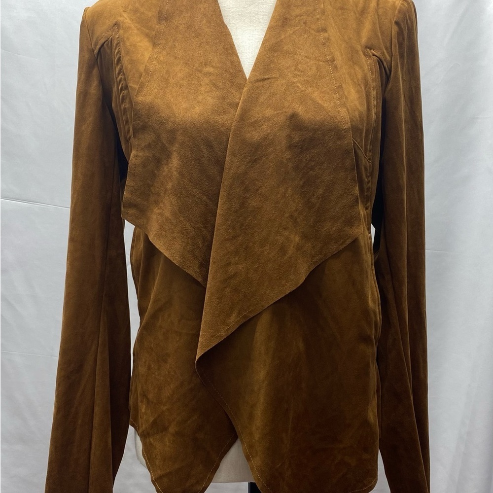 Kut from the Kloth NWT Tan Faux Suede Women's Open Blazer LG Pockets